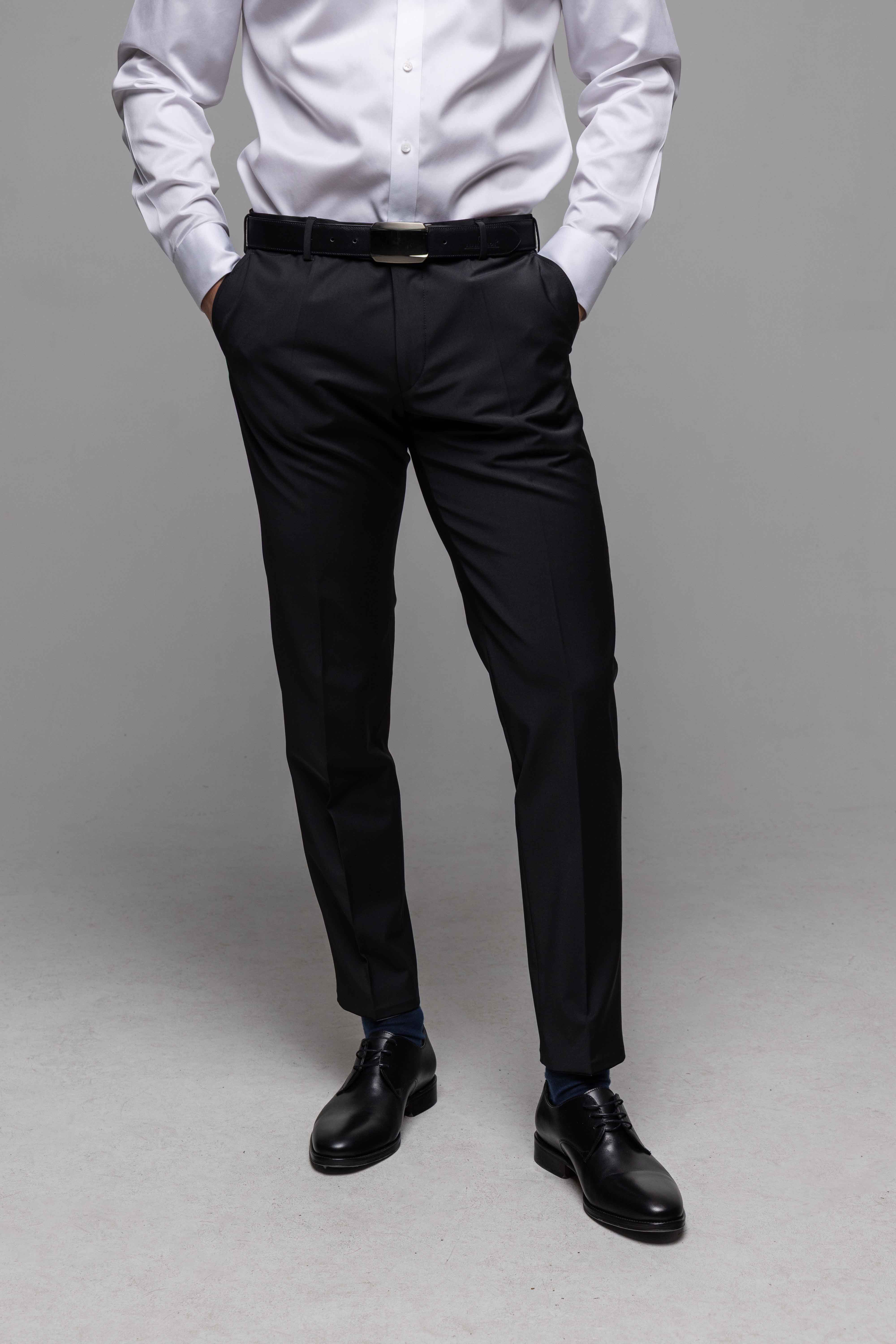 Black Basic Suit Pants XL Size