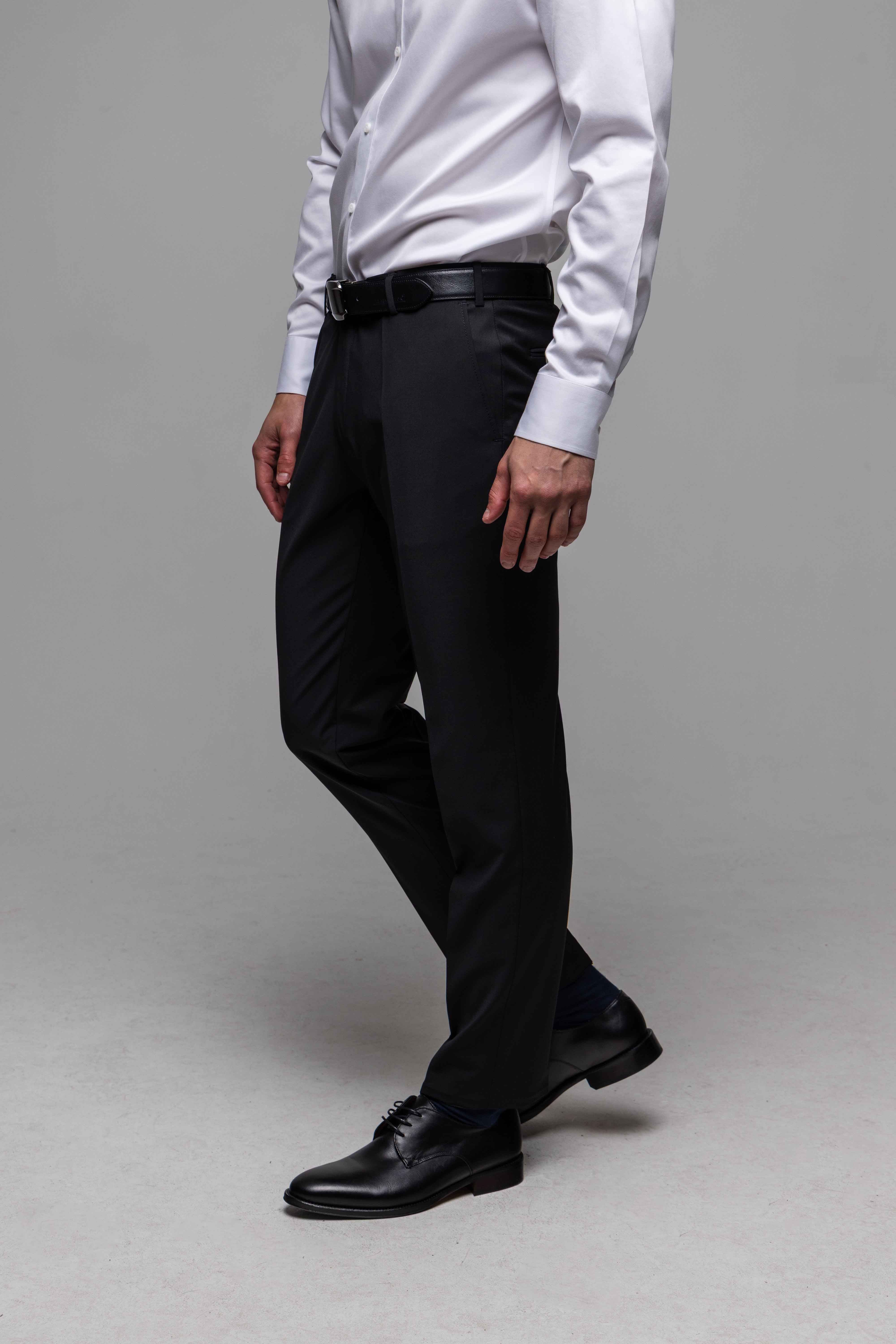 Black Basic Suit Pants XL Size