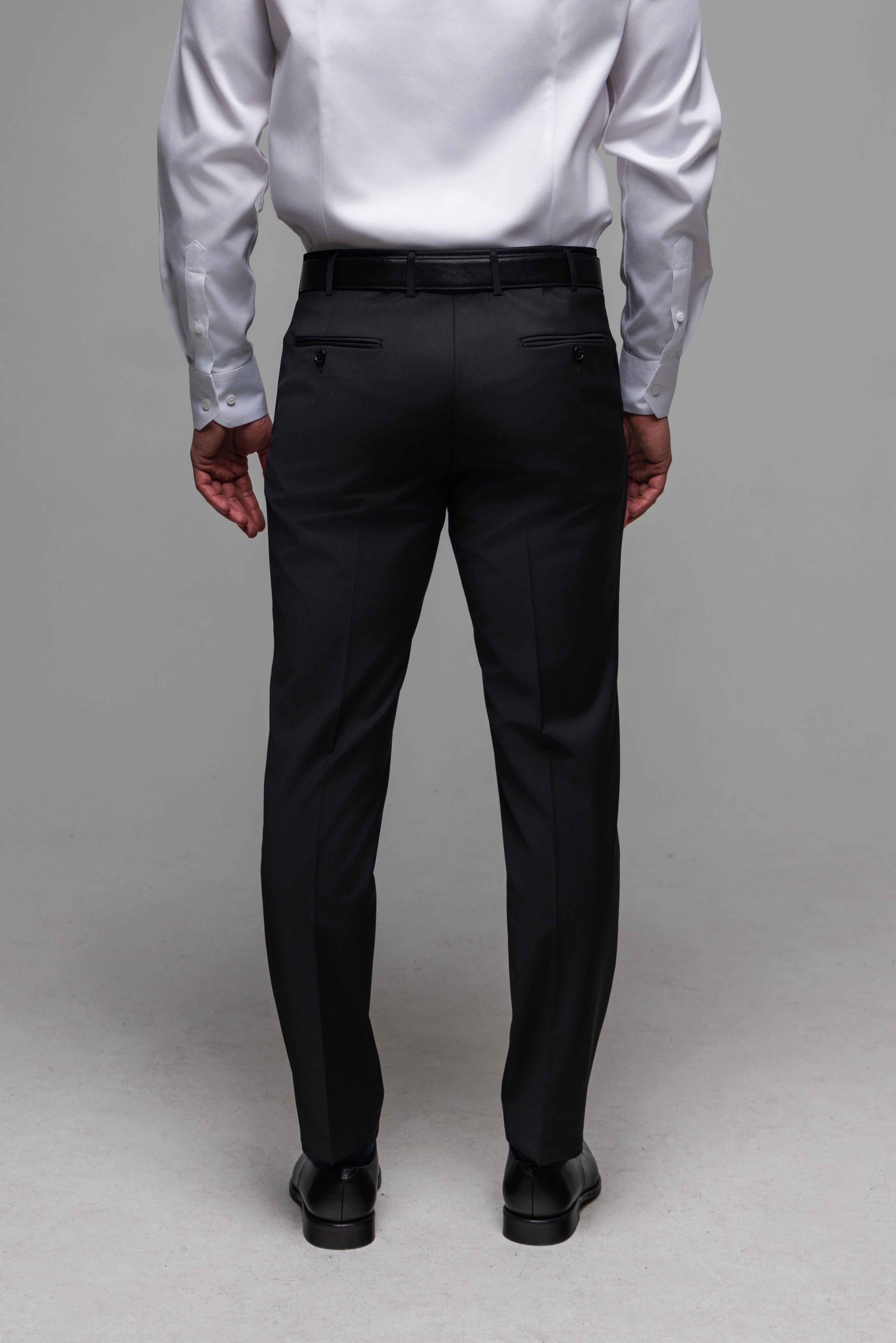 Black Basic Suit Pants XL Size