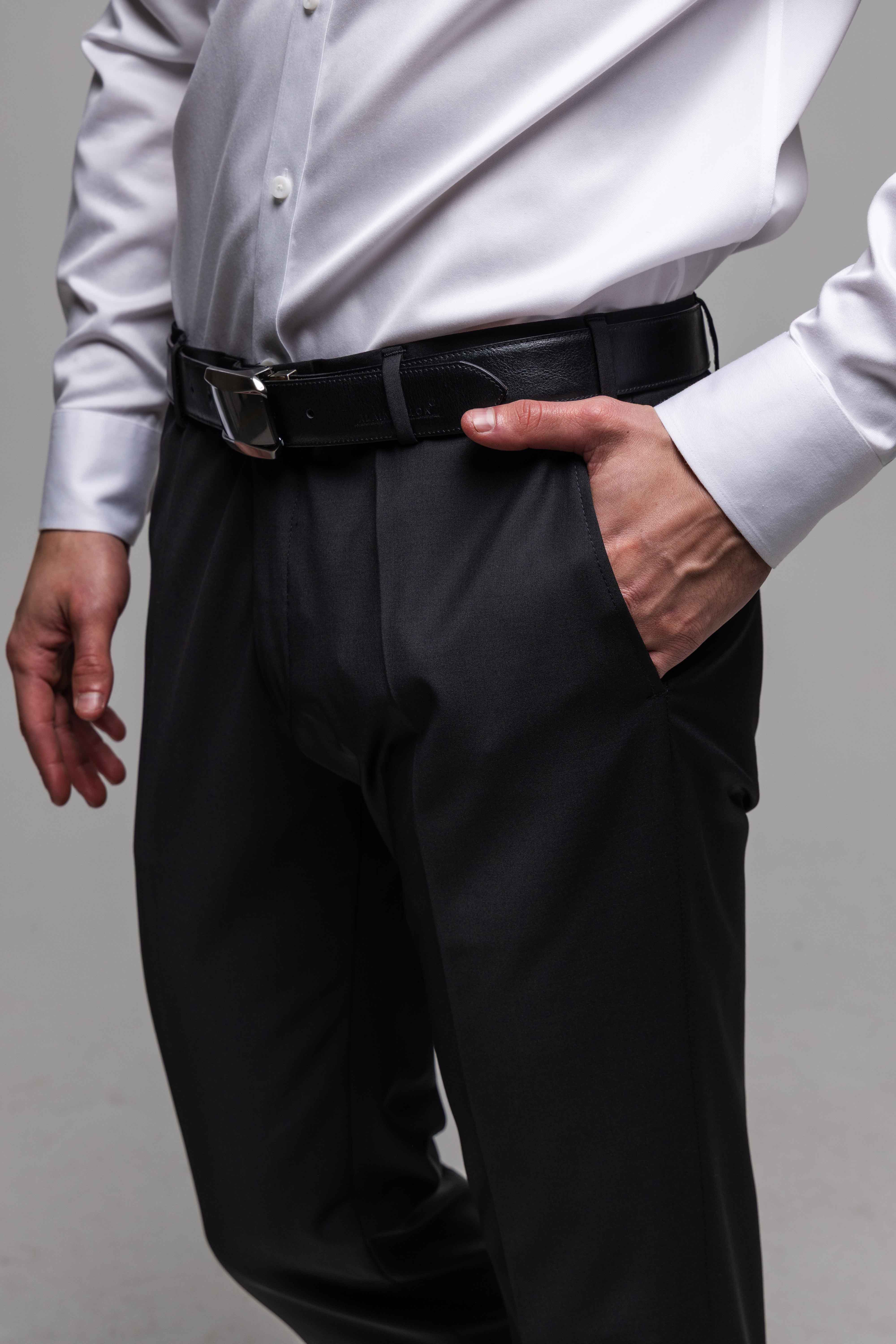 Black Basic Suit Pants XL Size