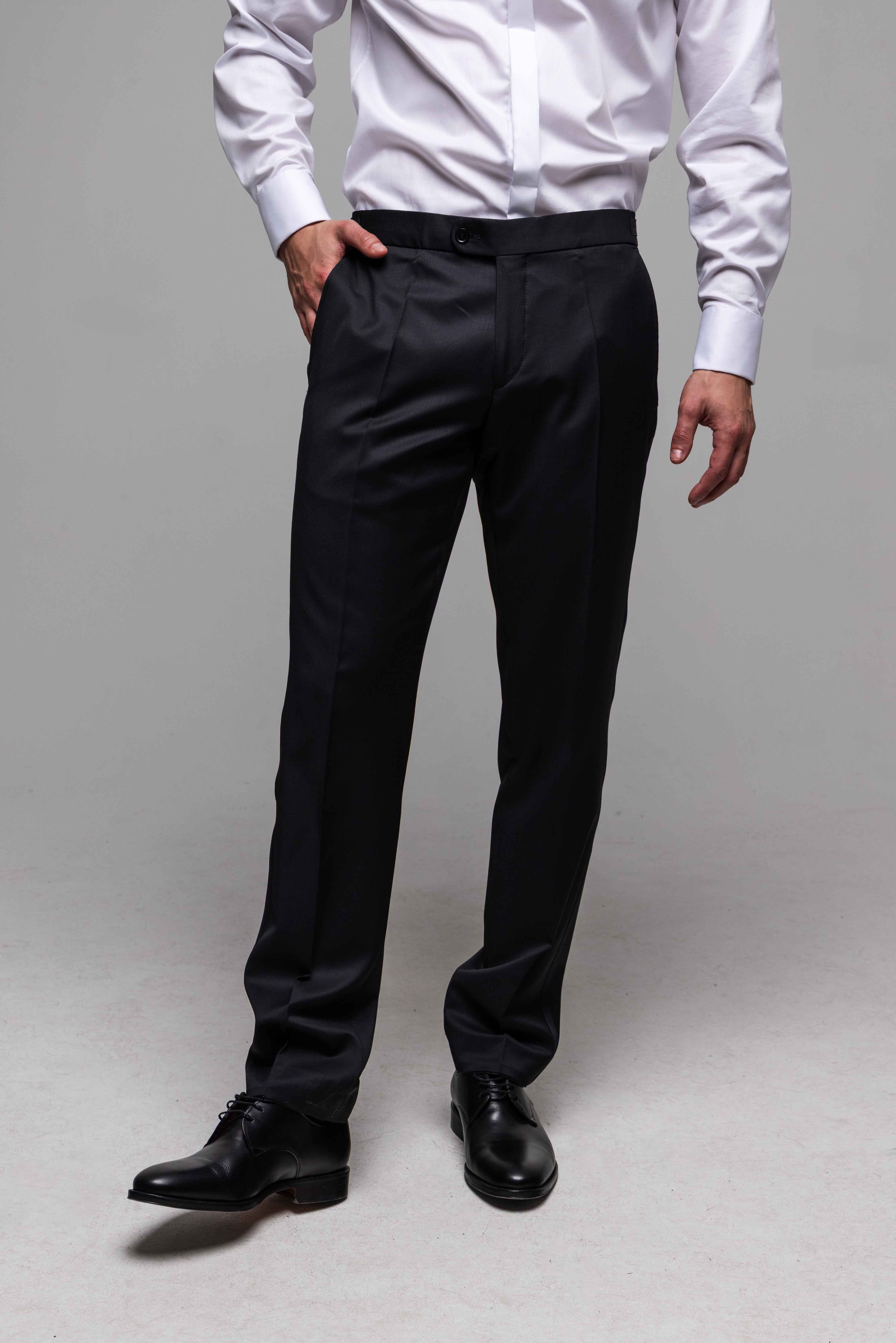 Black wool tuxedo