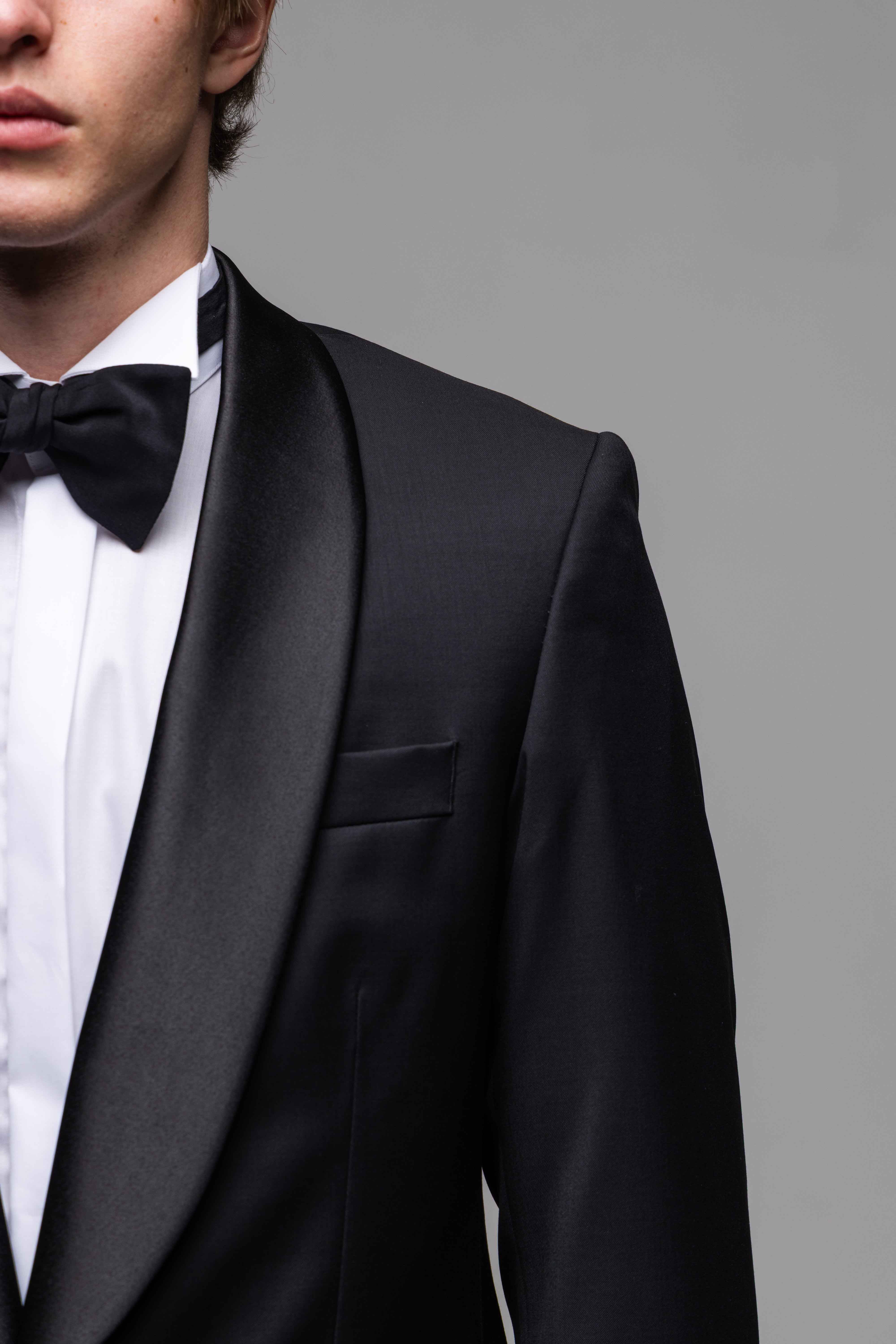 Black wool tuxedo