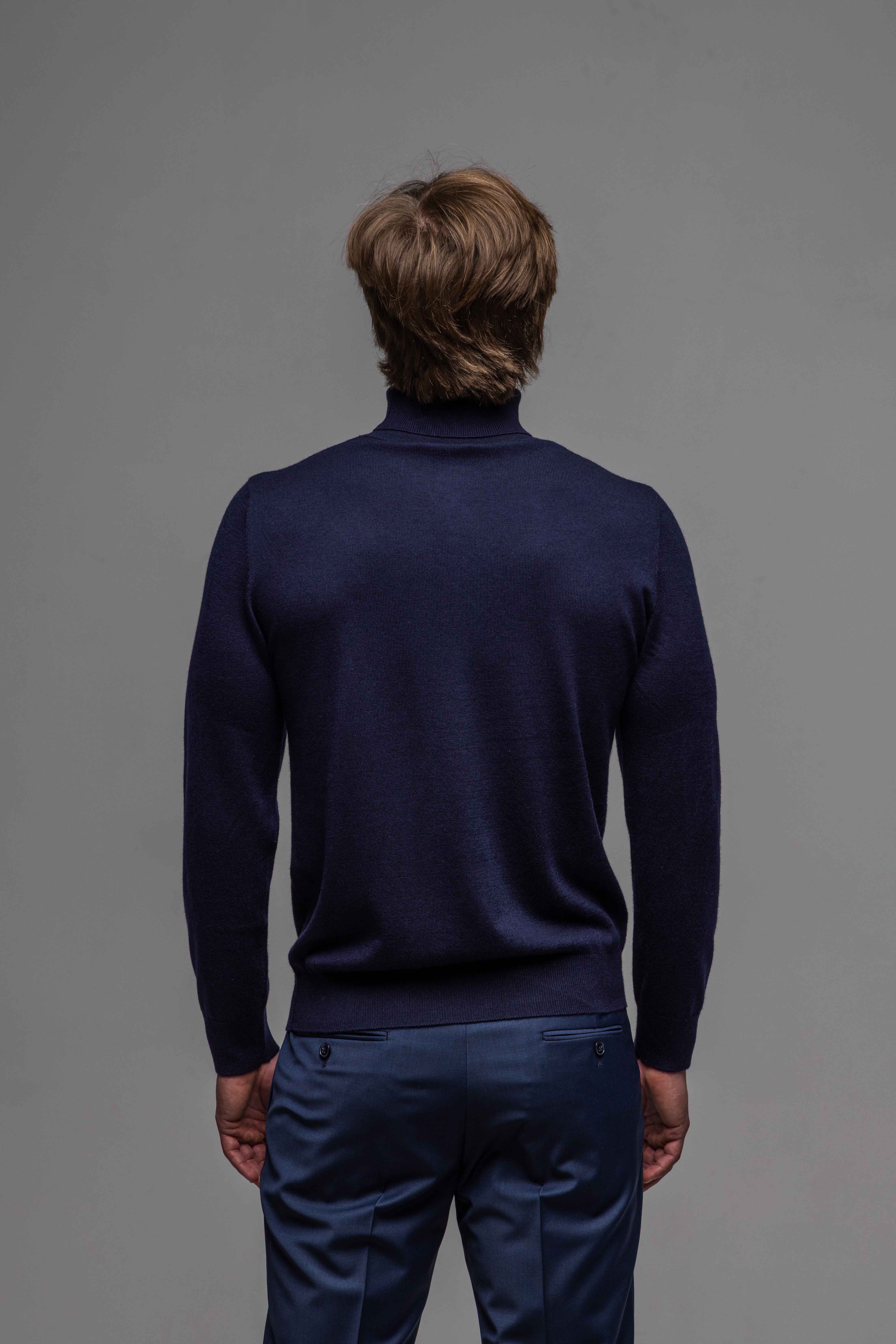 Navy blue turtleneck