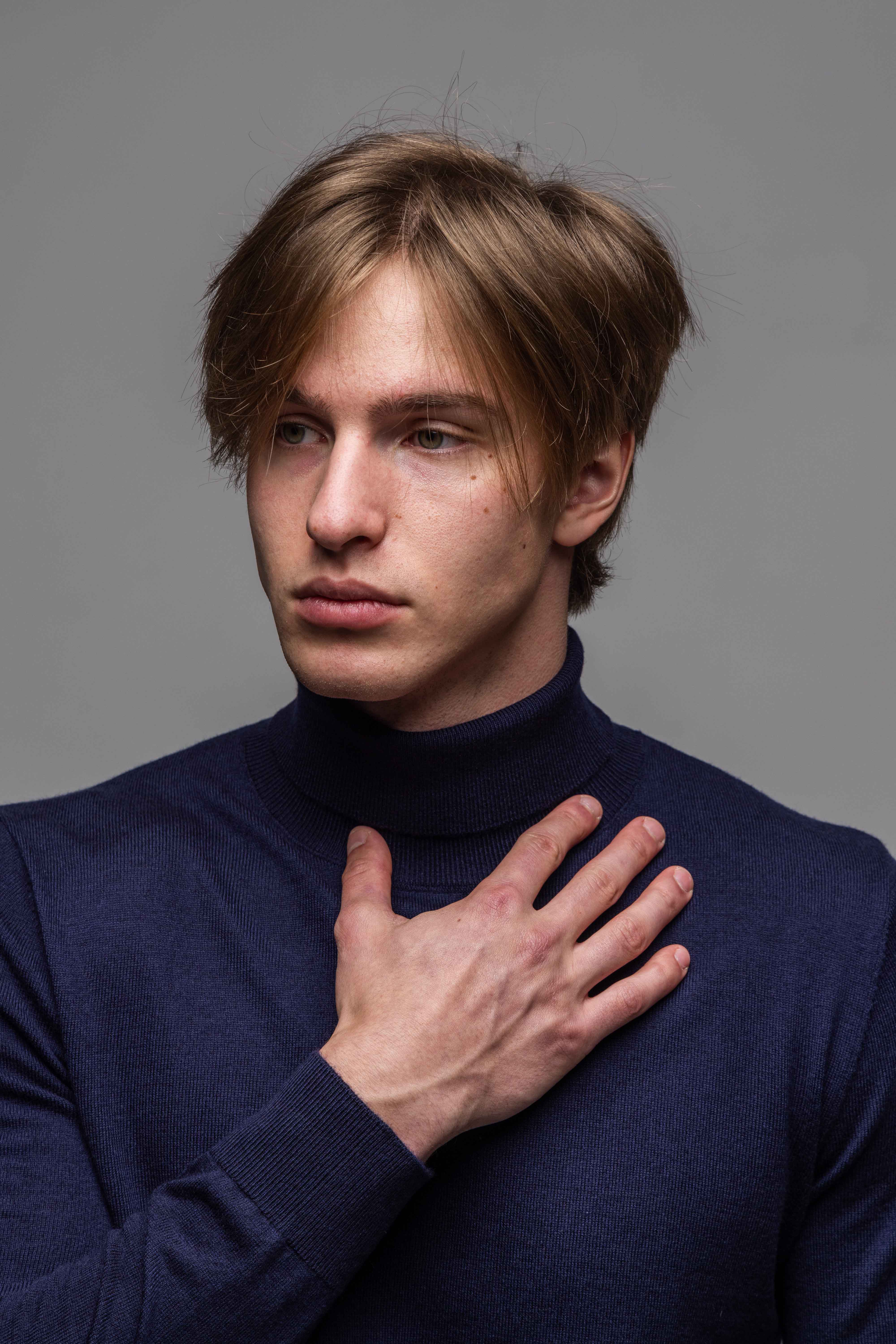 Navy blue turtleneck