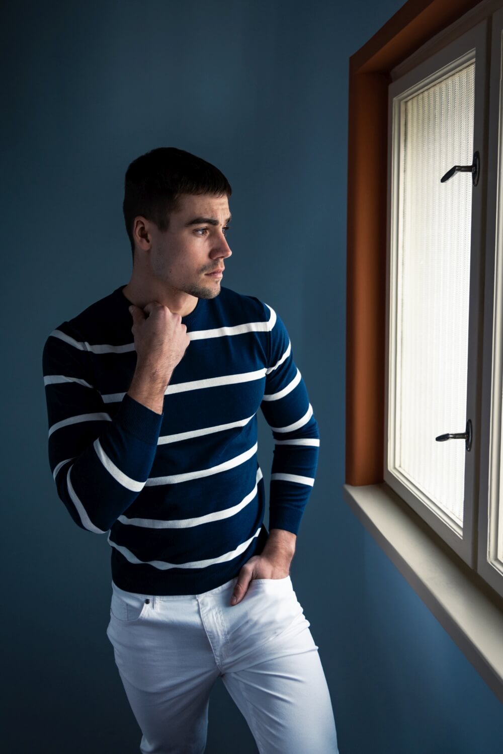 White cotton jeans