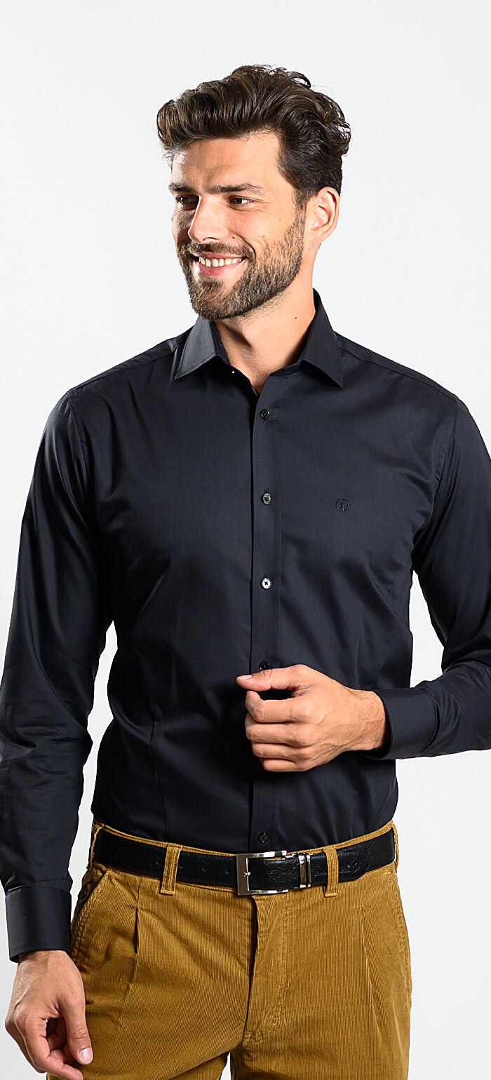 Black Slim Fit Shirt