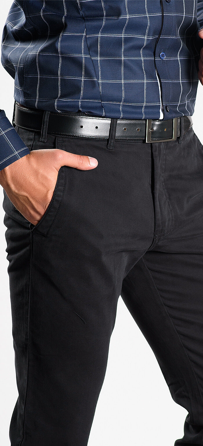 Black cotton trousers
