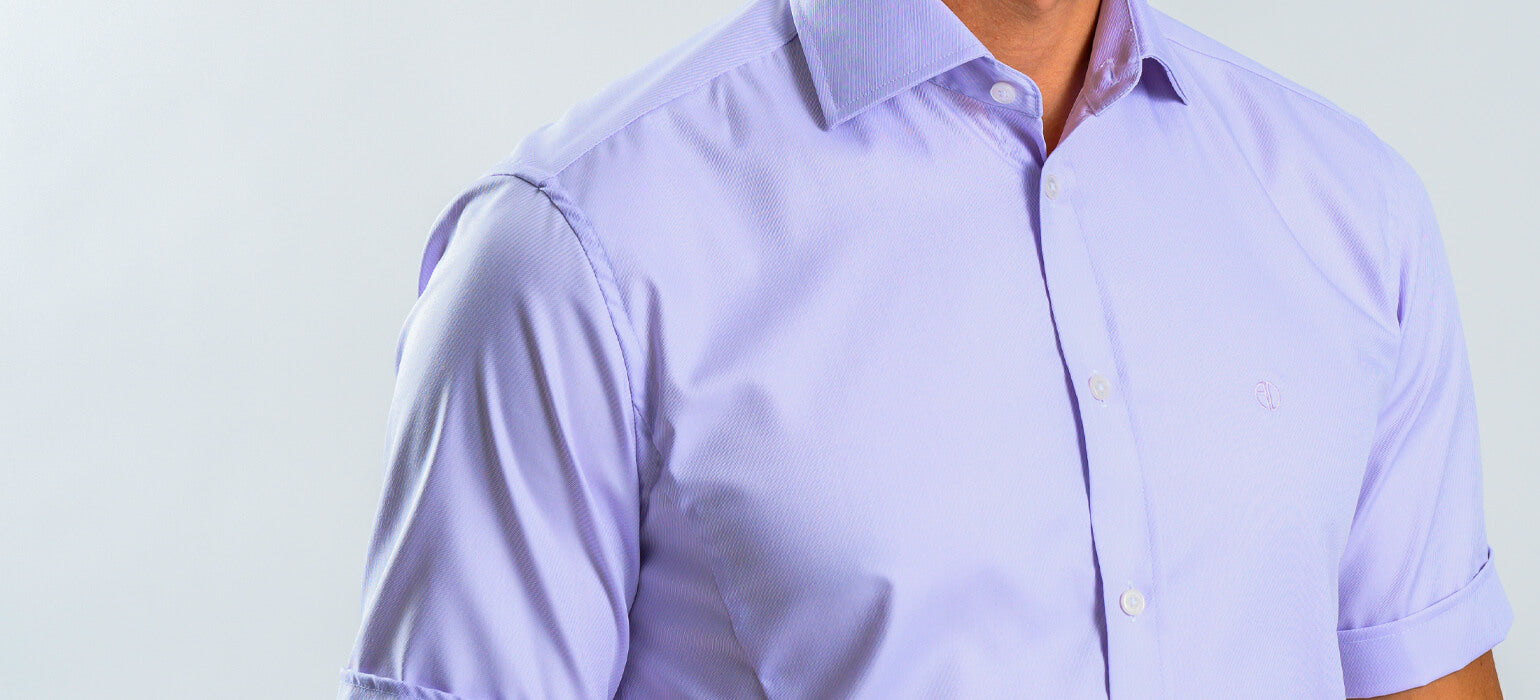 Purple Extra Slim Fit Short Sleeve Shirt