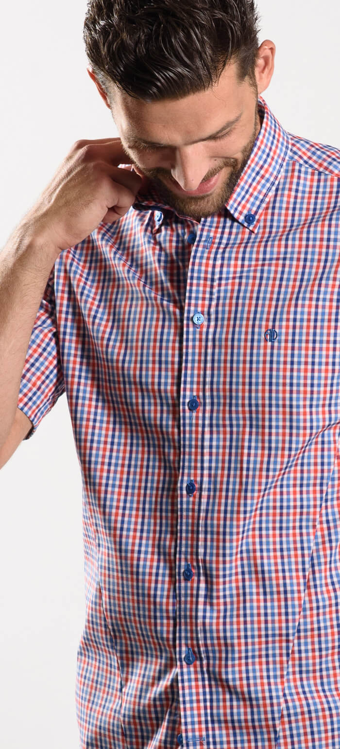 Checked Extra Slim Fit Short Sleeve Shirt