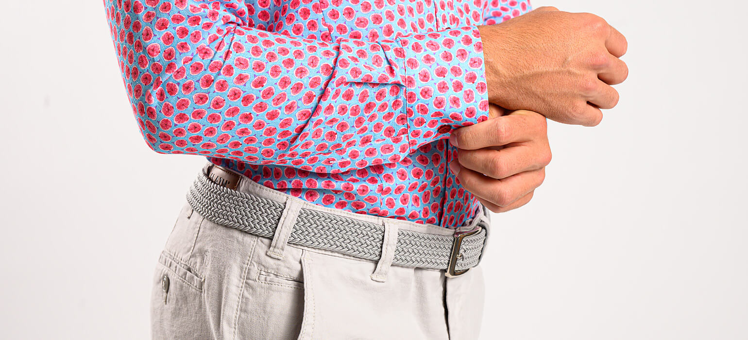 Linen patterned Extra Slim Fit shirt