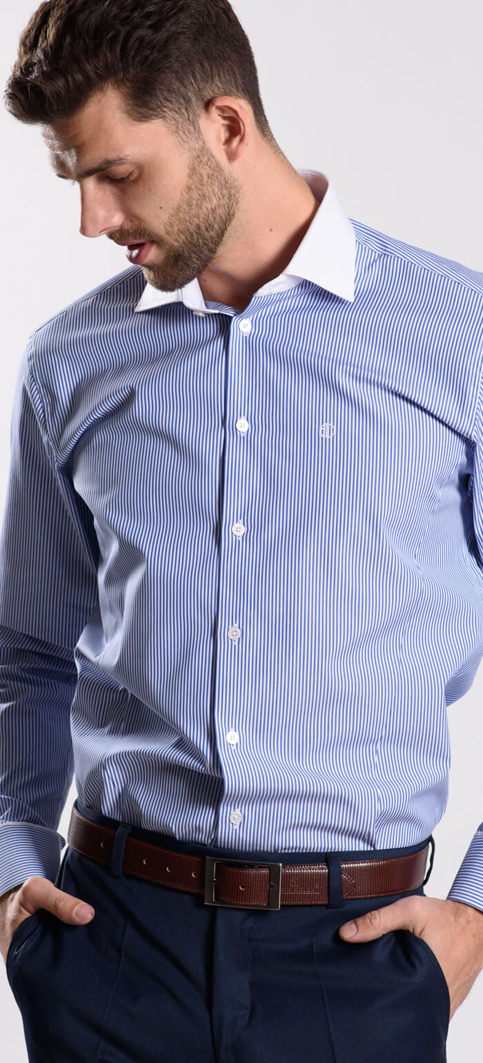 Modrá Extra Slim Fit business košeľa