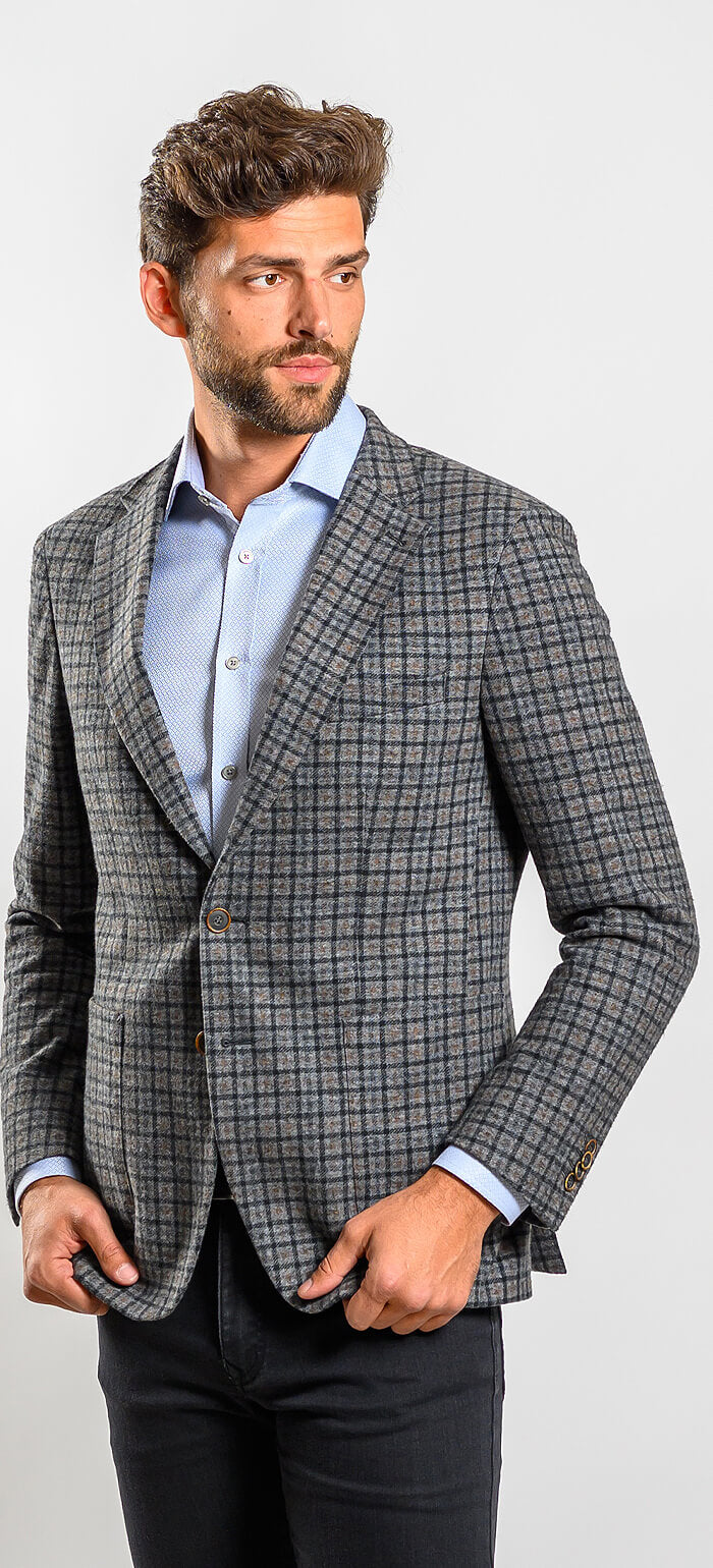 Gray-brown autumn jacket