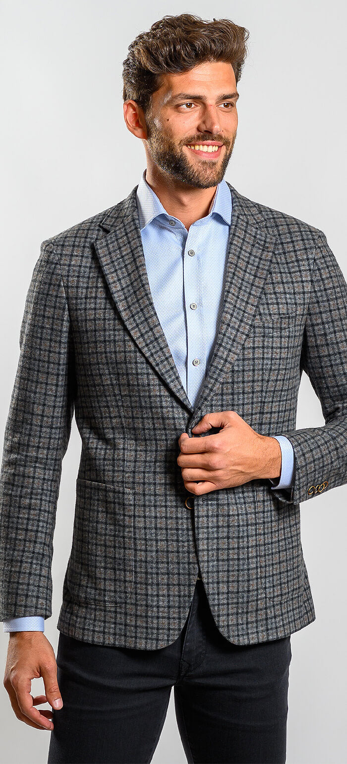 Gray-brown autumn jacket