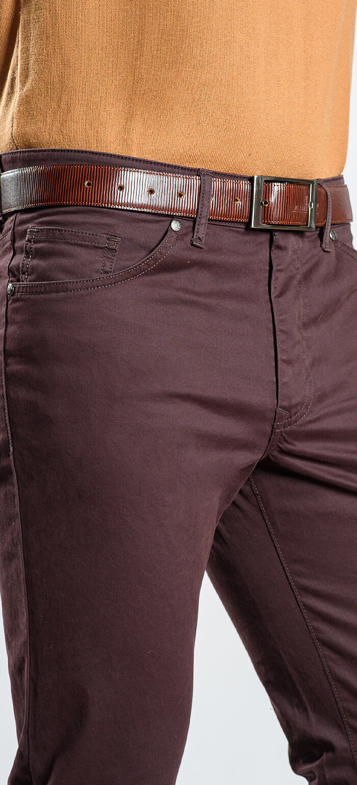 Dark brown cotton jeans