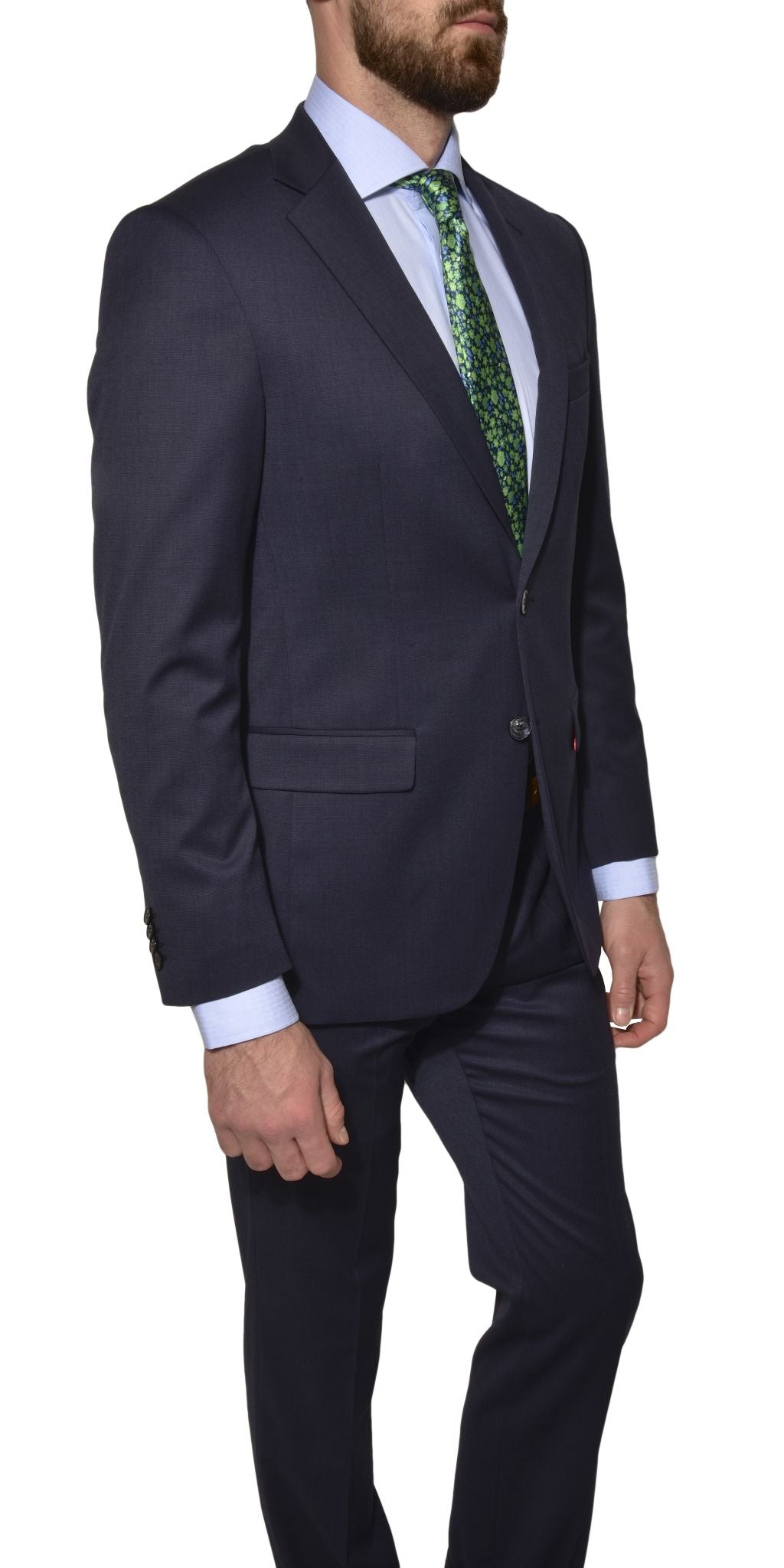 Navy blue basic suit jacket