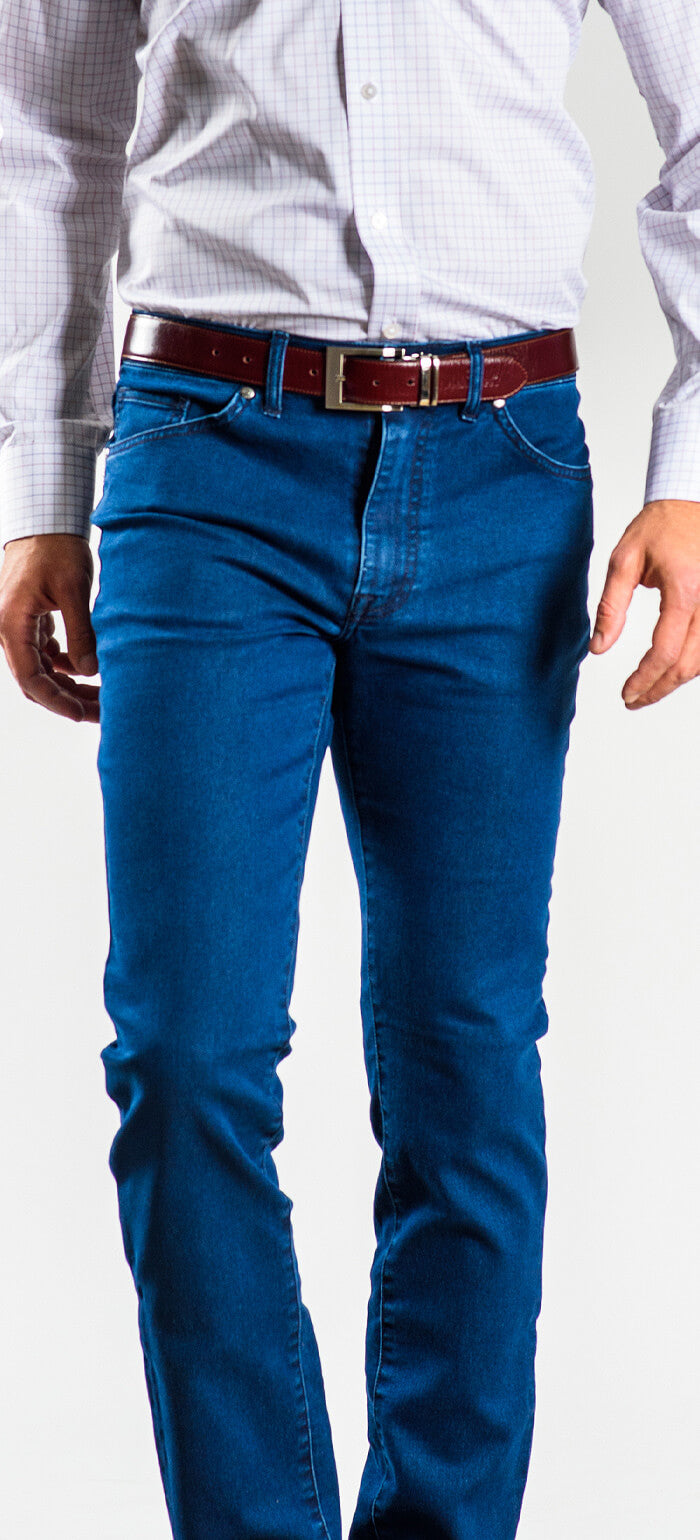 Dark blue jeans