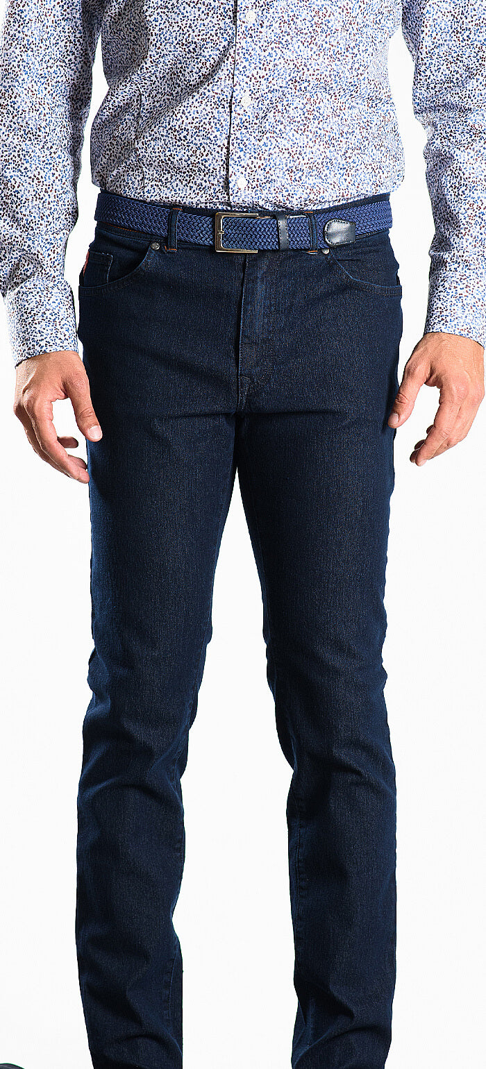 Dark blue jeans