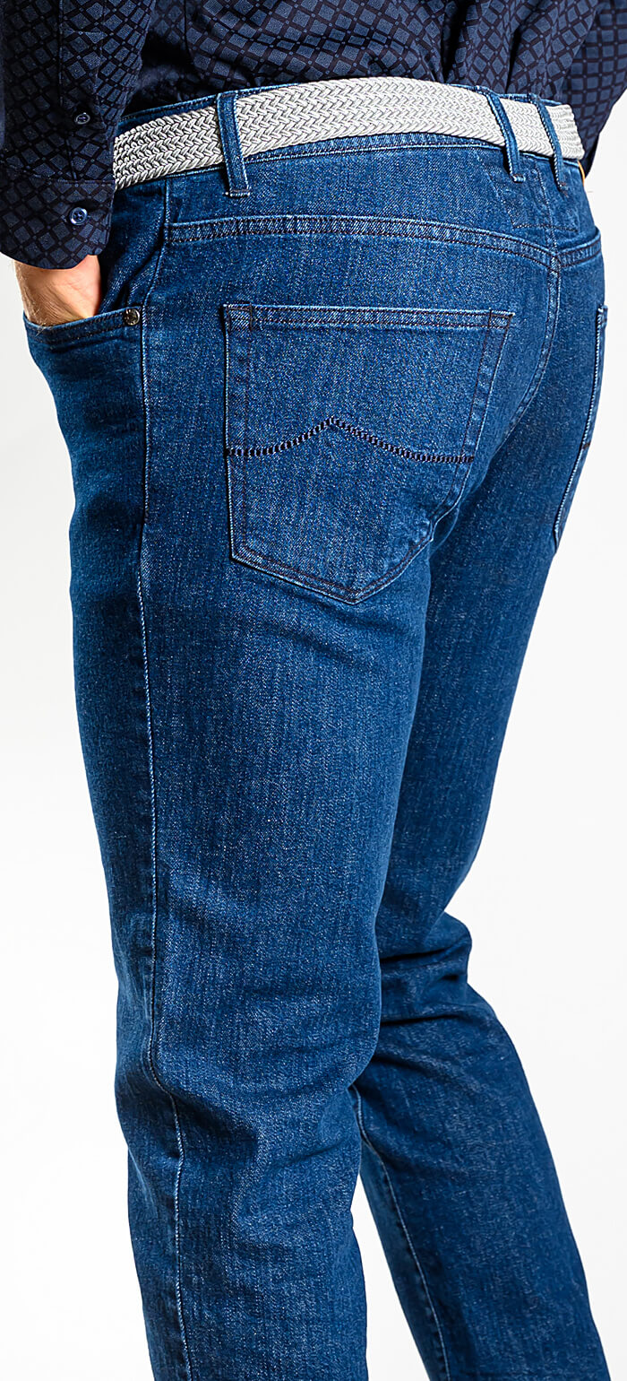 Dark blue jeans
