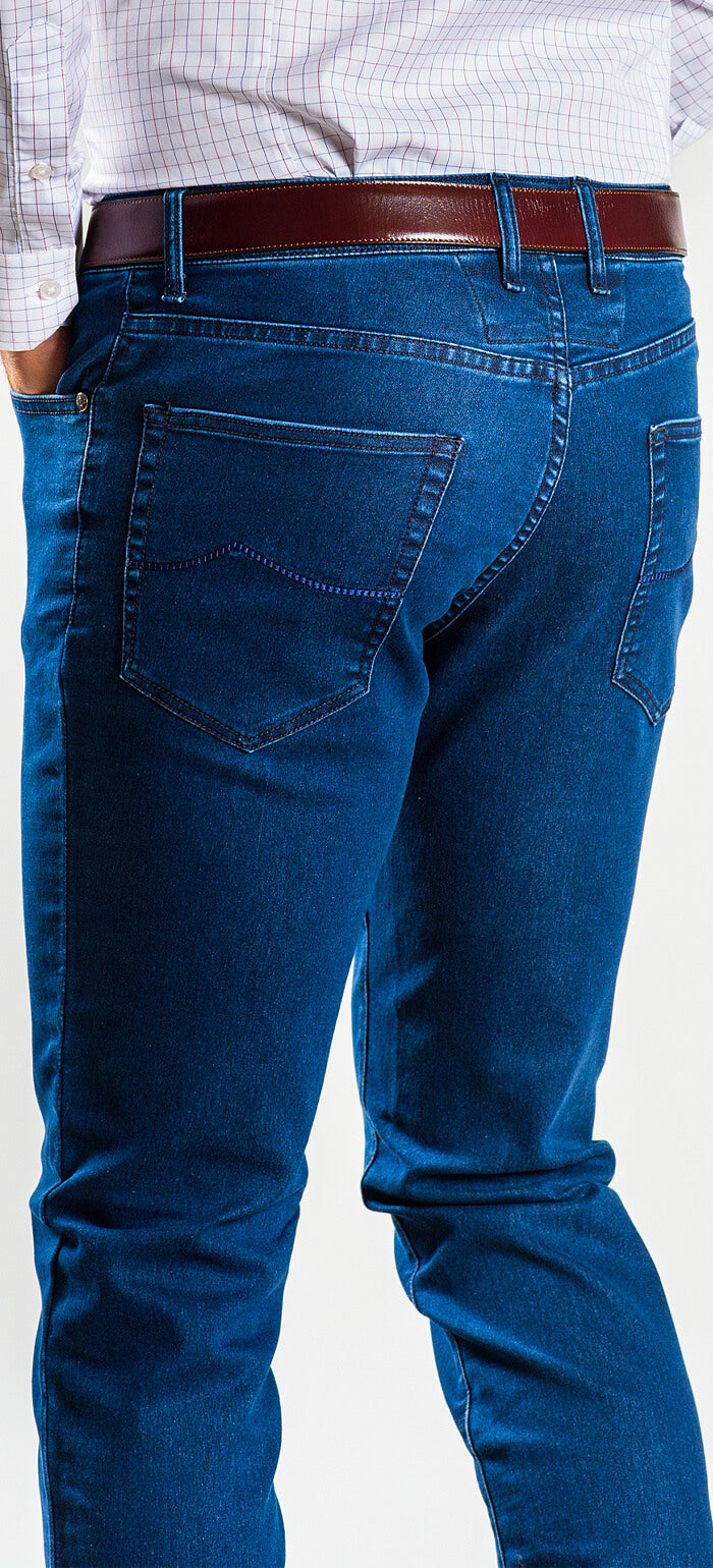 Dark blue jeans