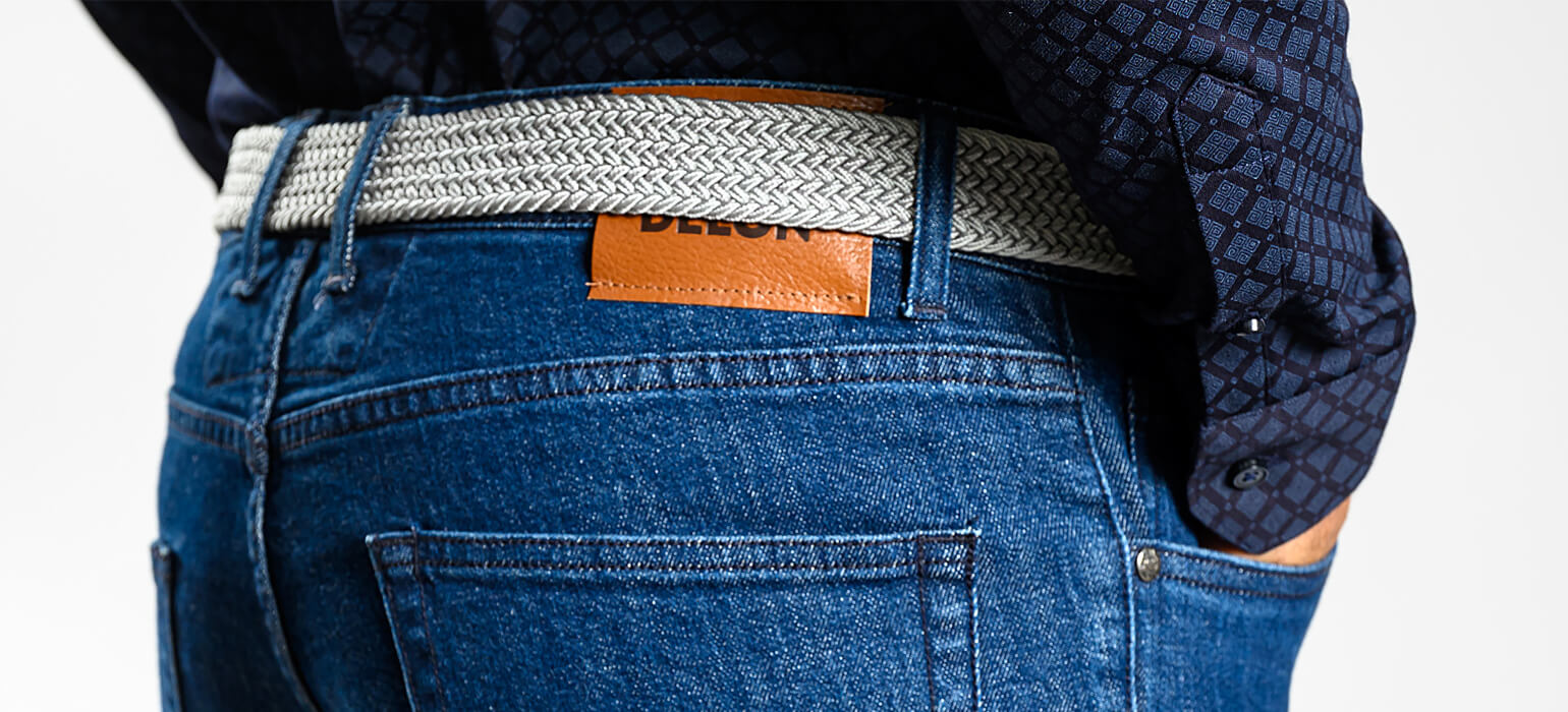 Dark blue jeans
