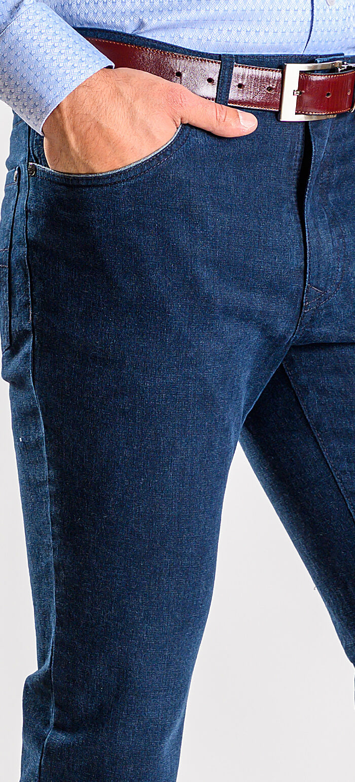 Dark blue jeans