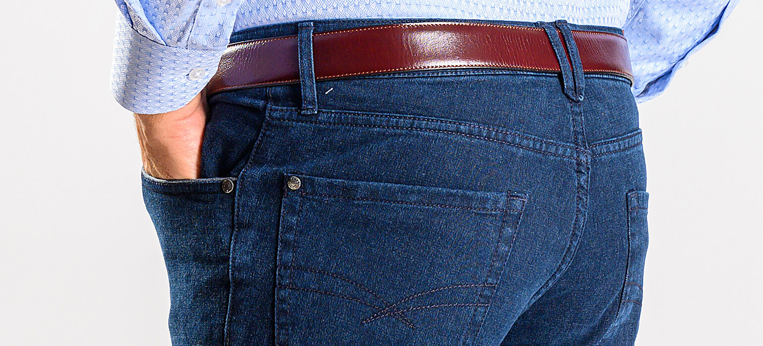 Dark blue jeans