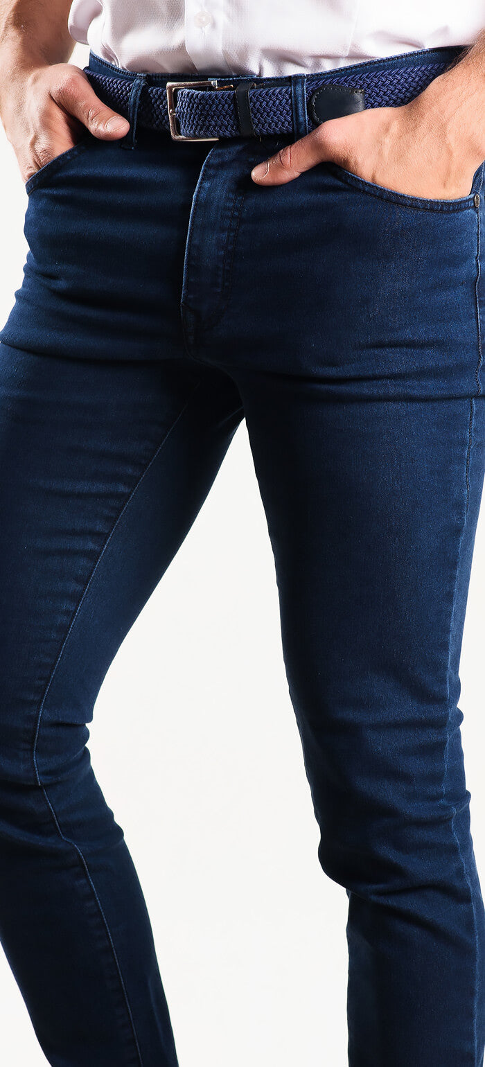 Dark blue jeans