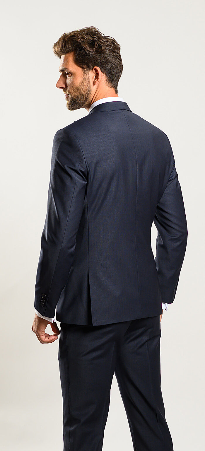 Tmavomodrý Slim Fit oblek - XL veľkosti